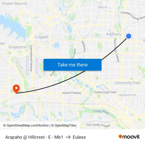 Arapaho @ Hillcrest - E - Mb1 to Euless map