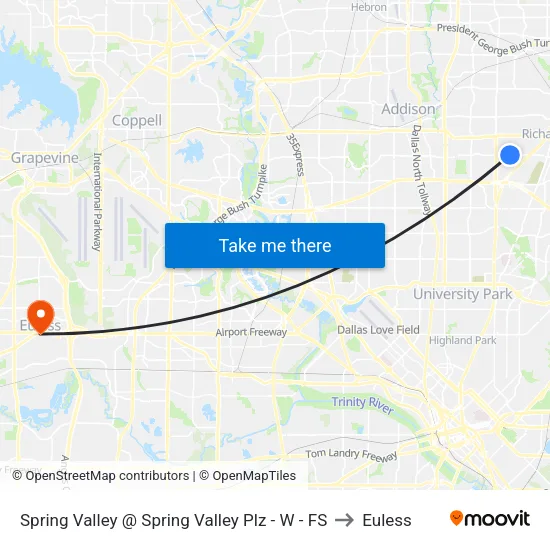 Spring Valley @ Spring Valley Plz - W - FS to Euless map