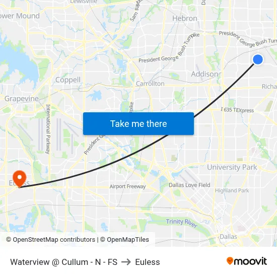 Waterview @ Cullum - N - FS to Euless map