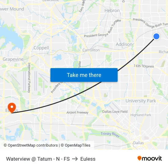 Waterview @ Tatum - N - FS to Euless map