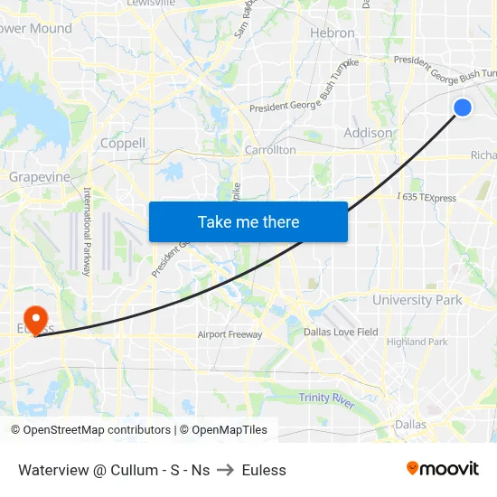 Waterview @ Cullum - S - Ns to Euless map