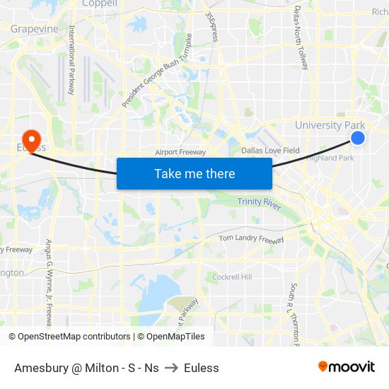 Amesbury @ Milton - S - Ns to Euless map
