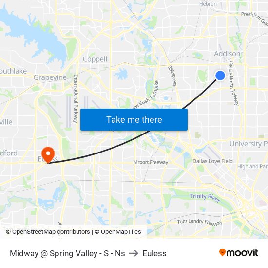 Midway @ Spring Valley - S - Ns to Euless map