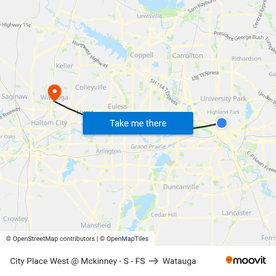 City Place West @ Mckinney - S - FS to Watauga map