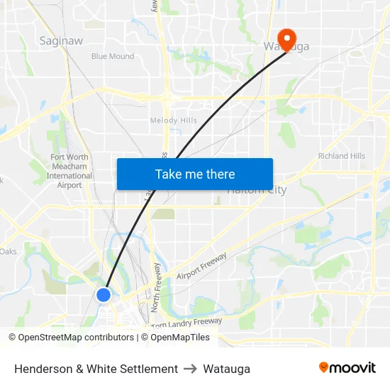 Henderson & White Settlement to Watauga map