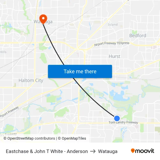 Eastchase & John T White - Anderson to Watauga map