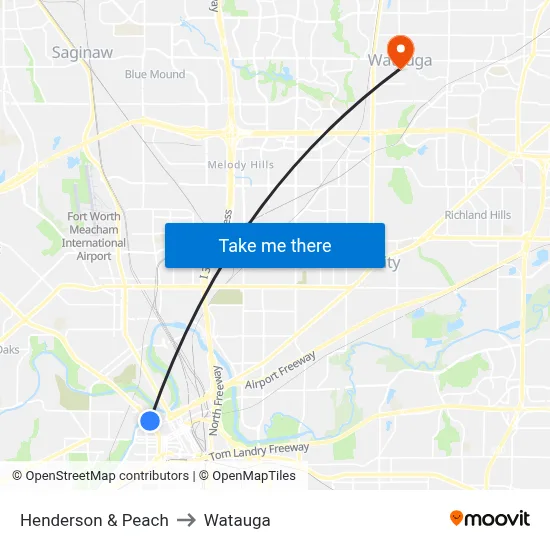 Henderson & Peach to Watauga map