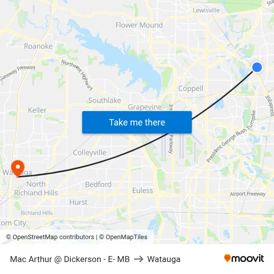 Mac Arthur @ Dickerson - E- MB to Watauga map