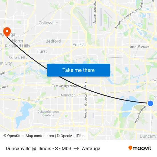 Duncanville @ Illinois - S - Mb3 to Watauga map