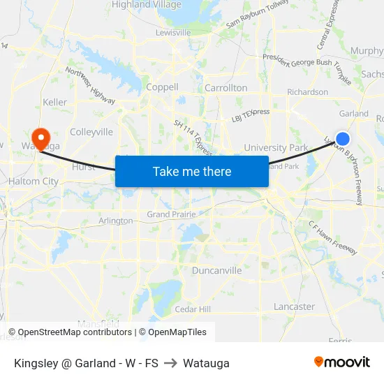 Kingsley @ Garland - W - FS to Watauga map