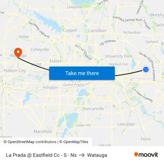 La Prada @ Eastfield Cc - S - Ns to Watauga map