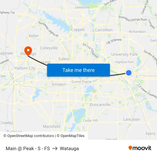 Main @ Peak - S - FS to Watauga map