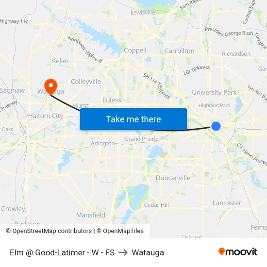 Elm @ Good-Latimer - W - FS to Watauga map