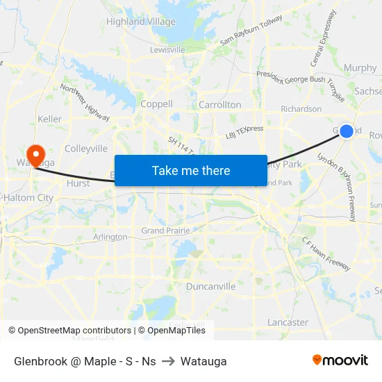 Glenbrook @ Maple - S - Ns to Watauga map