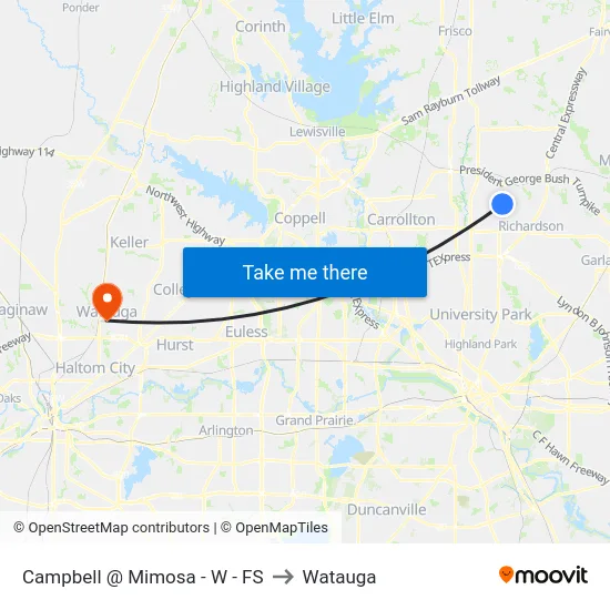 Campbell @ Mimosa - W - FS to Watauga map