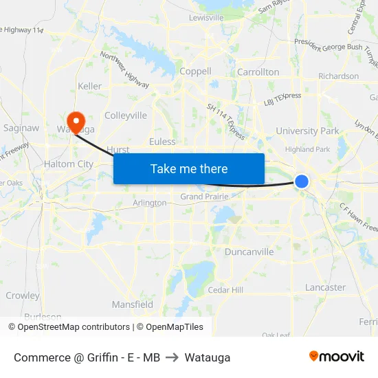 Commerce @ Griffin - E - MB to Watauga map