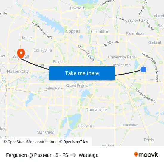 Ferguson @ Pasteur - S - FS to Watauga map