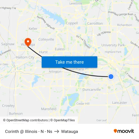 Corinth @ Illinois - N - Ns to Watauga map