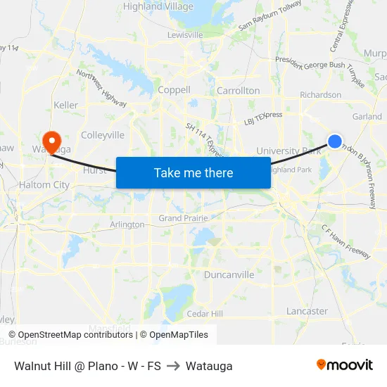 Walnut Hill @ Plano - W - FS to Watauga map