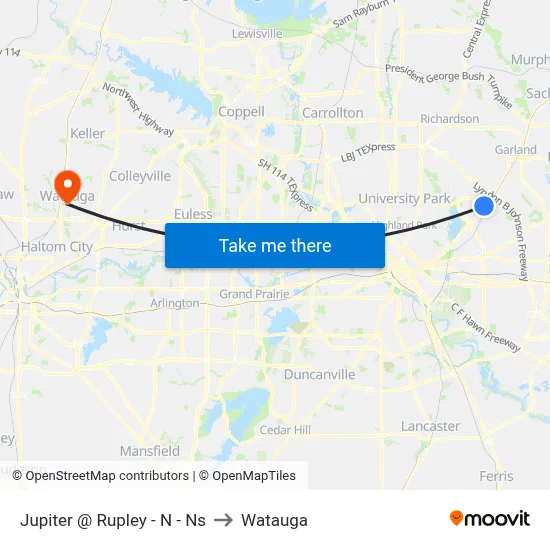 Jupiter @ Rupley - N - Ns to Watauga map