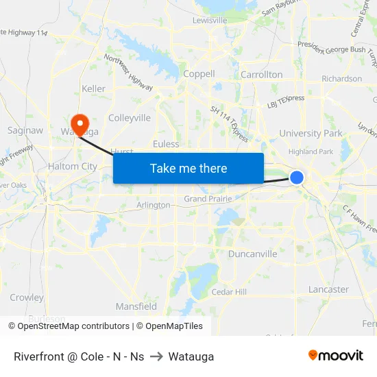 Riverfront @ Cole - N - Ns to Watauga map