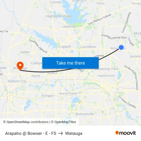 Arapaho @ Bowser - E - FS to Watauga map