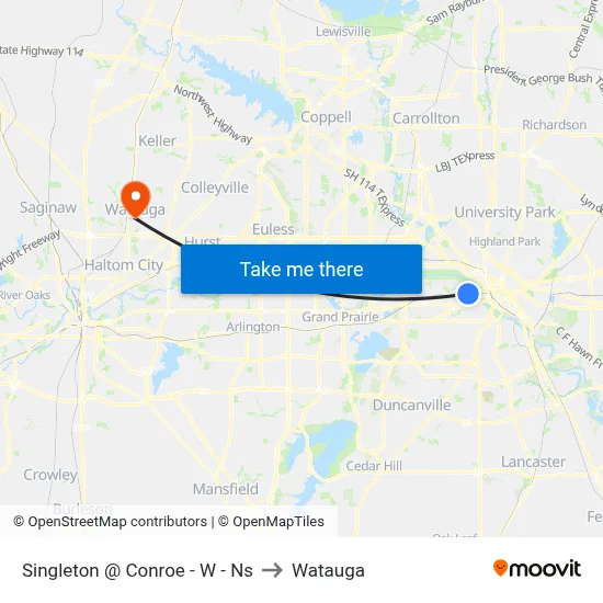 Singleton @ Conroe - W - Ns to Watauga map