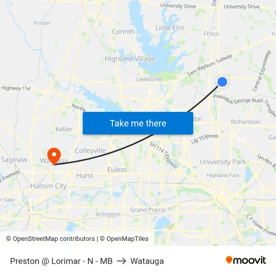 Preston @ Lorimar - N - MB to Watauga map