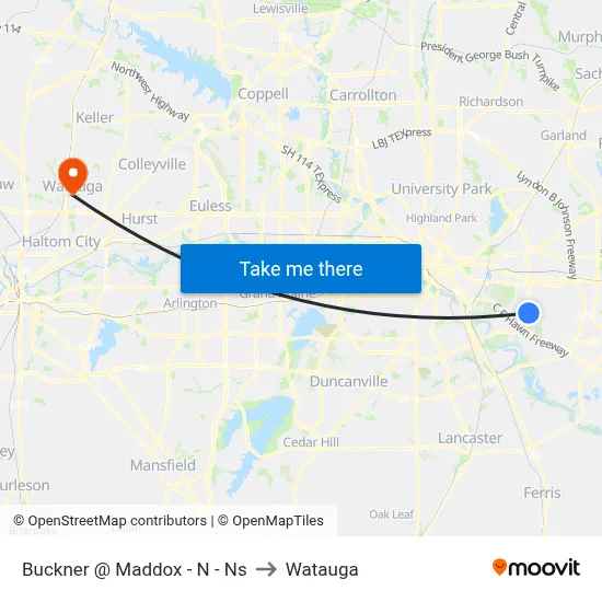 Buckner @ Maddox - N - Ns to Watauga map