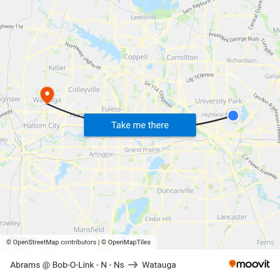 Abrams @ Bob-O-Link - N - Ns to Watauga map