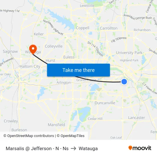Marsalis @ Jefferson - N - Ns to Watauga map