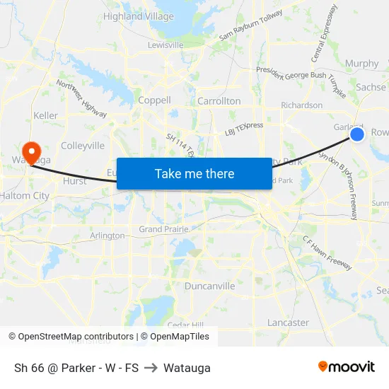 Sh 66 @ Parker - W - FS to Watauga map
