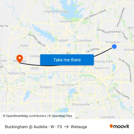 Buckingham @ Audelia - W - FS to Watauga map