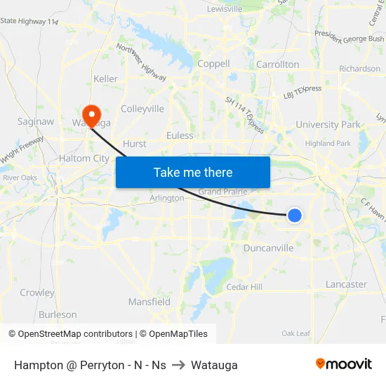Hampton @ Perryton - N - Ns to Watauga map