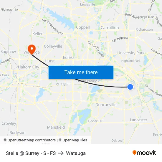 Stella @ Surrey - S - FS to Watauga map