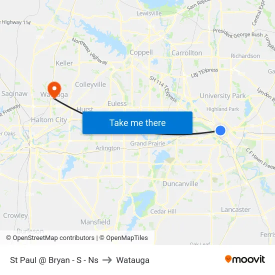 St Paul @ Bryan - S - Ns to Watauga map