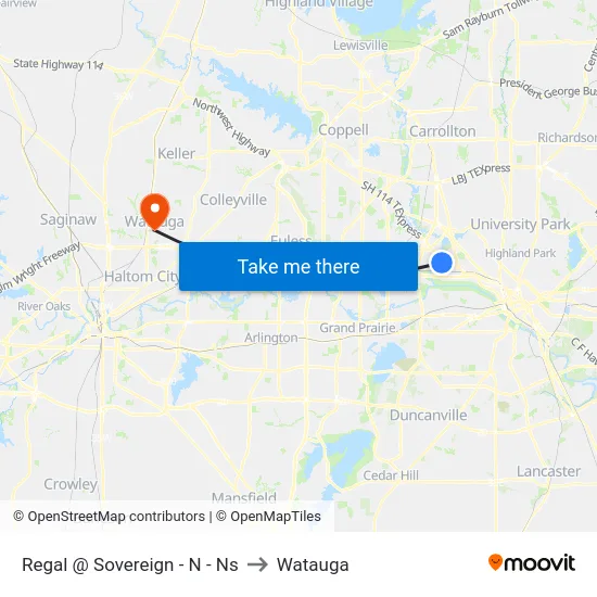 Regal @ Sovereign - N - Ns to Watauga map