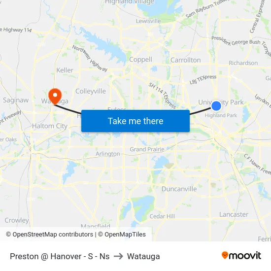 Preston @ Hanover - S - Ns to Watauga map