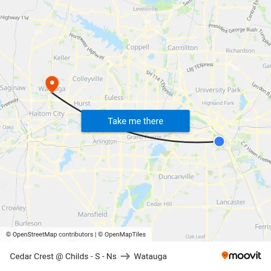 Cedar Crest @ Childs - S - Ns to Watauga map