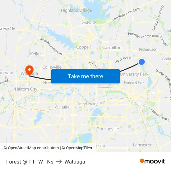 Forest @ T I - W - Ns to Watauga map