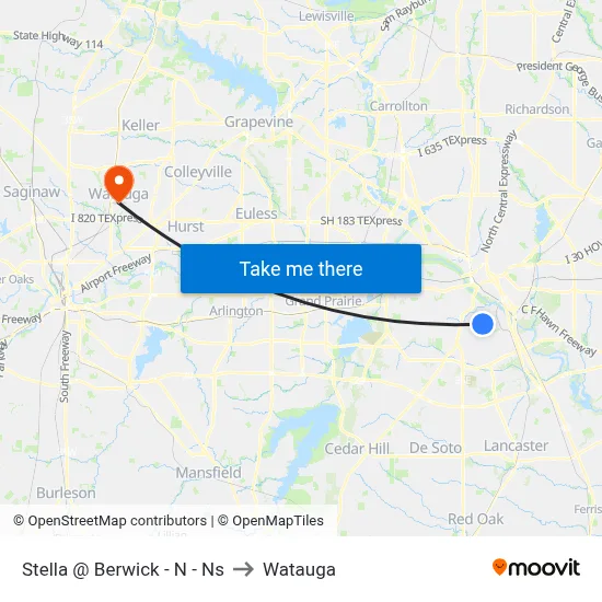 Stella @ Berwick - N - Ns to Watauga map