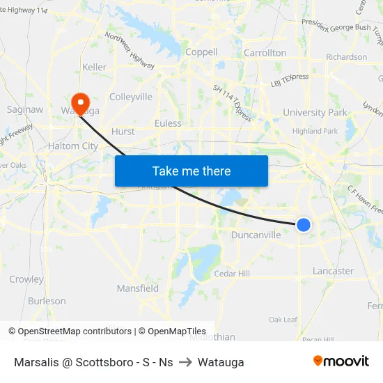 Marsalis @ Scottsboro - S - Ns to Watauga map