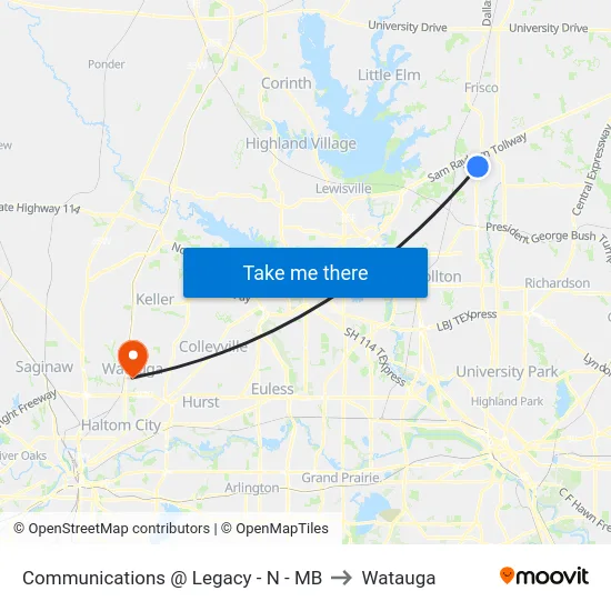 Communications @ Legacy - N - MB to Watauga map