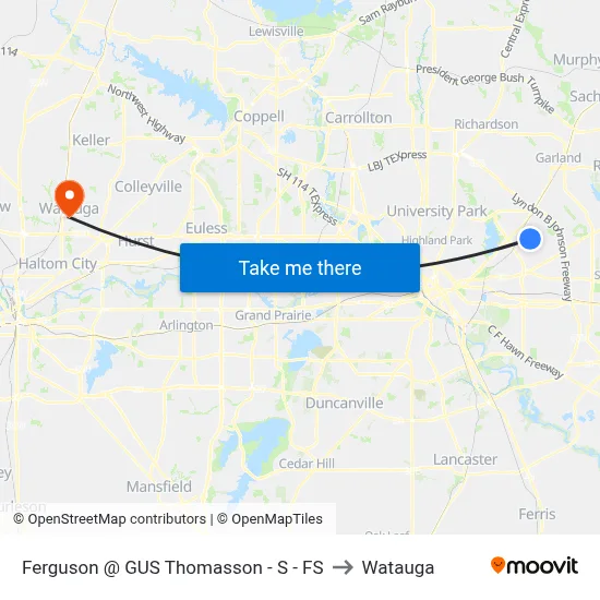 Ferguson @ GUS Thomasson - S - FS to Watauga map