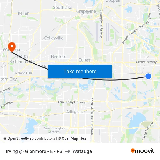 Irving @ Glenmore - E - FS to Watauga map