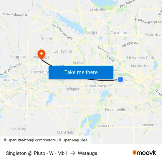Singleton @ Pluto - W - Mb1 to Watauga map