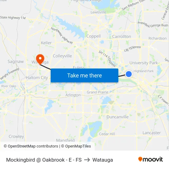 Mockingbird @ Oakbrook - E - FS to Watauga map