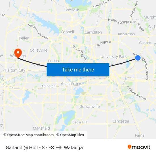 Garland @ Holt - S - FS to Watauga map