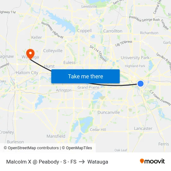 Malcolm X @ Peabody - S - FS to Watauga map