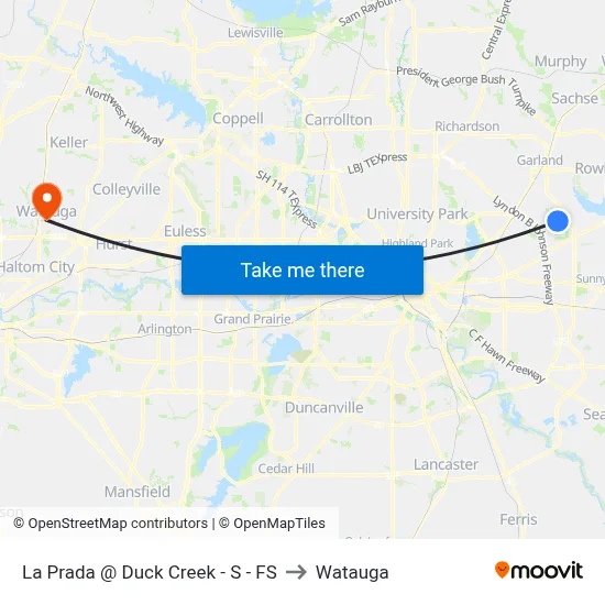 La Prada @ Duck Creek - S - FS to Watauga map